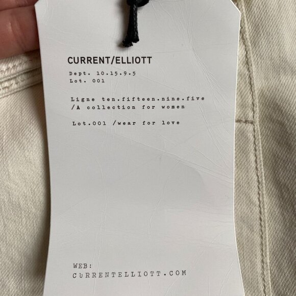 𝅺CURRENT/ELLIOTT BNWT White Jean Mini Wrap Skirt 25 - Picture 6 of 10